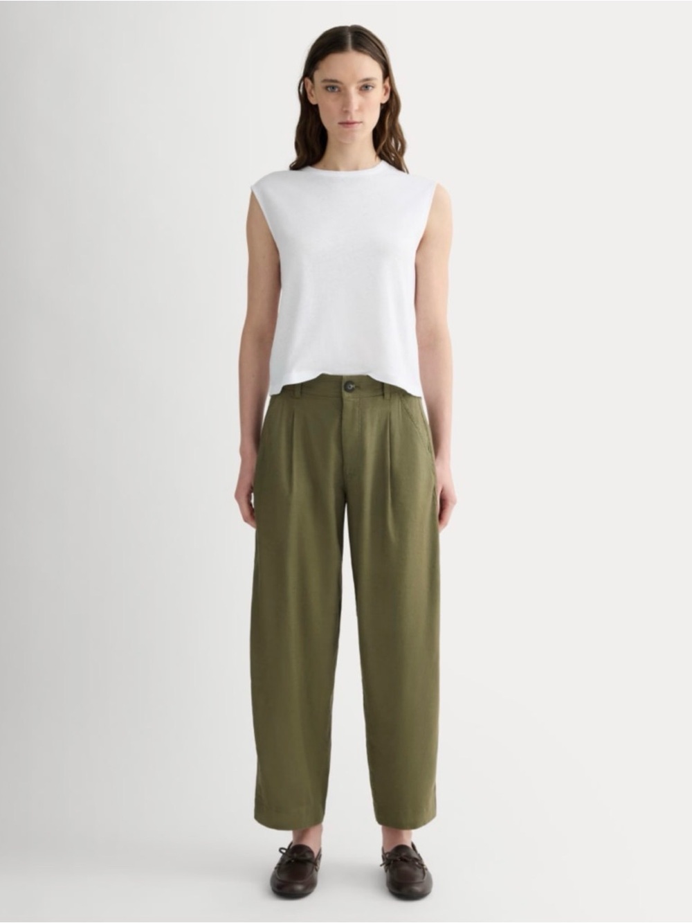 Everlane The Everywhere Pant in Stretch Linen - Relaxed - Womens size 4 Olive
